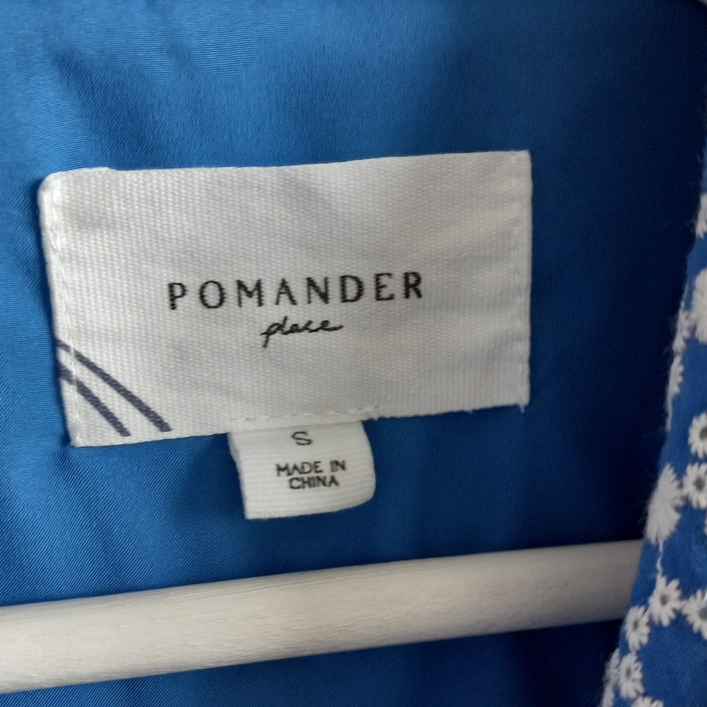 Tuckernuck Pomander Place Blue Eyelet Sleeveless Noelle Maxi Dress S - Picture 6 of 16